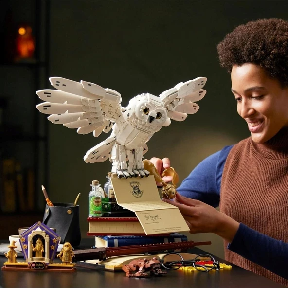 Orjinal Lego Harry Potter Hogwarts Simgeleri Baykuş Hedwig - Koleksiyoncu Seti Lego Harry Potter 76391 - 3