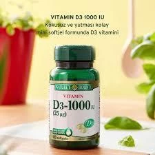 Nature's Bounty Vitamin D3 1000 IU 100 Softgel - 3