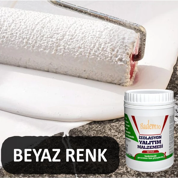 İzolasyon Yalıtım Malzemesi 1 Kg Beyaz Renk Su Sızdırmaz Elastik Boyanabilir Rutubet Nem Yalıtımı - 2