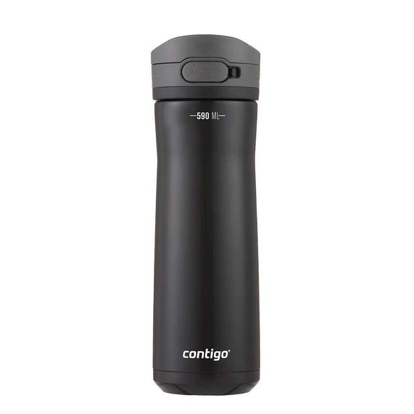 Contigo Jackson Chill 2.0 Çelik Tek El Bas İç Kilitli Su Matarası 590ml - Siyah - 4