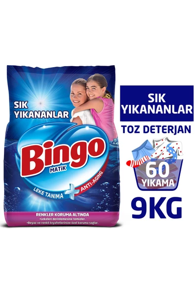 Bingo Matik Sık Yıkanan Çamaşırlara Özel 9 Kg - Resim 2
