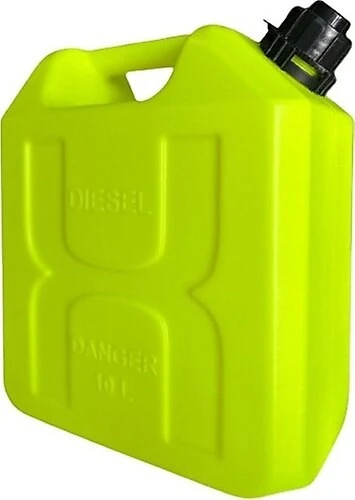 Benzin BidonuSARI 10Litre Akaryakıt Mazot Taşıma Doldurma Boşaltma Borulu Plastik Antistatik - 5