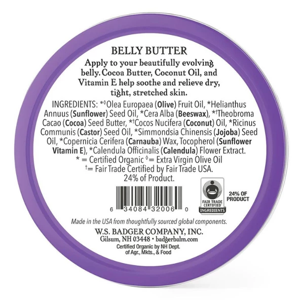 Badger Karın Bölgesi Nemlendirici Krem / Belly Butter - 2