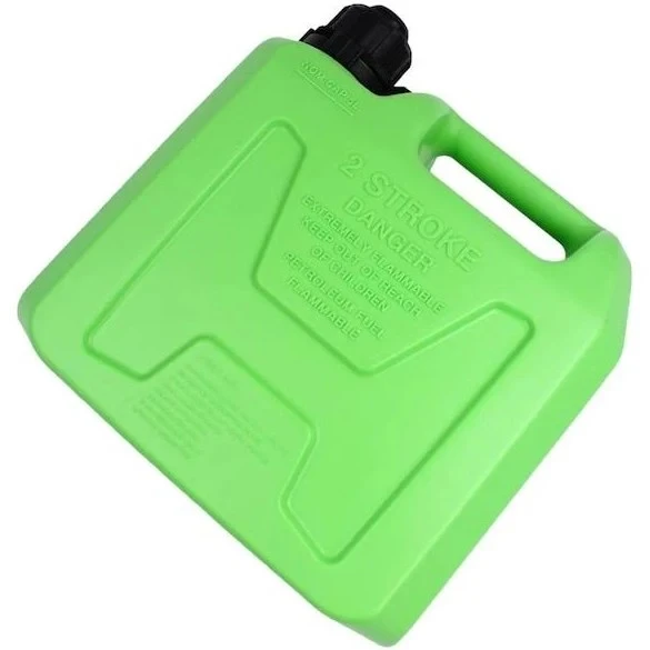 Benzin Bidonu YEŞİL 5 Litre Akaryakıt Mazot Taşıma Doldurm Boşaltma Borulu Plastik Antistatik - 2