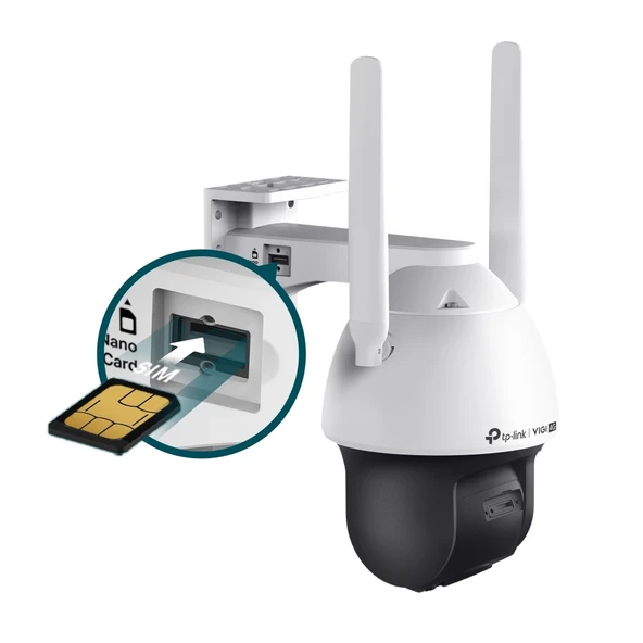 TP-Link VIGI C540-4G 4mp 4mm Lens 30mt FullColor H.265+ Dahili Ses Ve Hoparlör 4G IP PTZ Kamera - 2