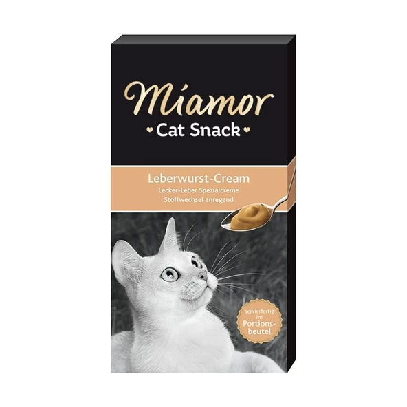 Miamor Cream Ciğerli Sıvı Kedi Ödül Maması 15 Gr 6 Lı