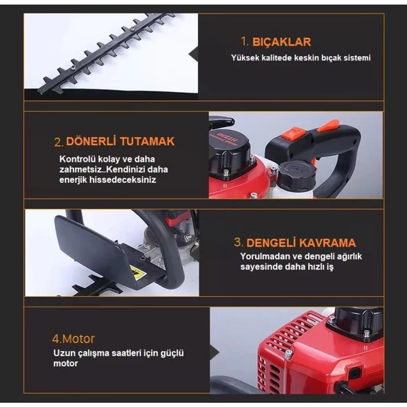 Gardenpro HT-230 Benzinli Çit Budama Makinası TKXZ1E-32/1 - 3