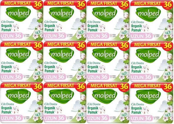 Molped Pure&Soft Hijyenik Ped Uzun 432 (12PK*36) Adet Mega Pk