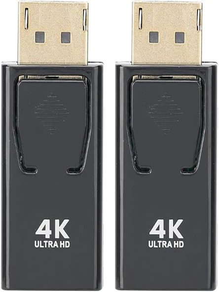 Displayport to Hdmi Mini Siyah 4k 30hz Dp to hdmı Kablo Displayport Çevirici Dönüştürücü - 3