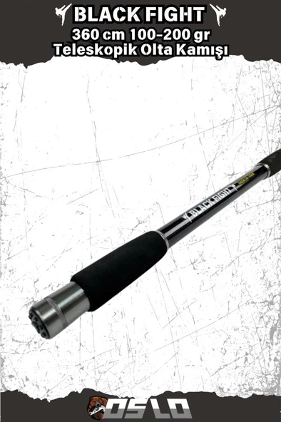 Oslo Black Fight 360 cm 100-200 gr Teleskopik Olta Kamışı - Resim 2