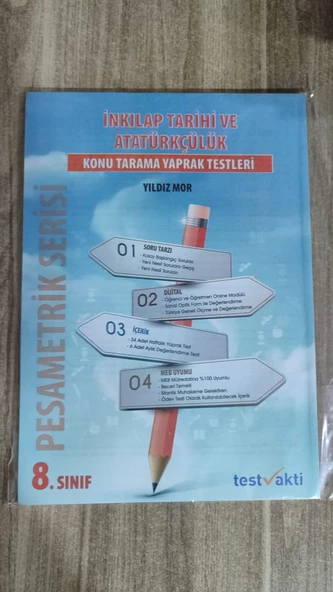 PESAMETRİK SERİSİ 8. SINIF İNKİLAP TARİHİ VE ATATÜRKÇÜLÜK KONU TARAMA TESTLERİ