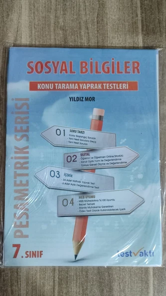 PESAMETRİK SERİSİ 7. SINIF SOSYAL BİLGİLER  KONU TARAMA TESTLERİ