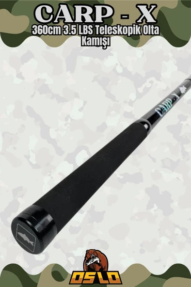 Oslo Carp-X 360cm 3.5 LBS Teleskopik Olta Kamışı - Resim 2