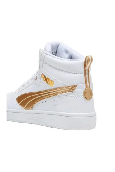 Puma Rebound v6 Metallic Dream 397474 01 Kadın Sneaker Ayakkabı Beyaz Altın 36-40 - 4