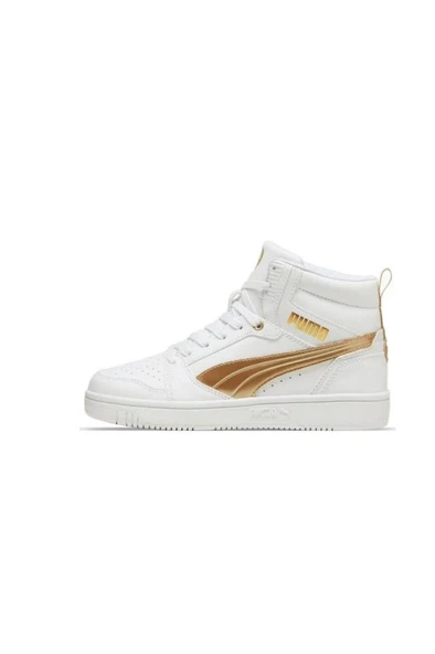 Puma Rebound v6 Metallic Dream 397474 01 Kadın Sneaker Ayakkabı Beyaz Altın 36-40