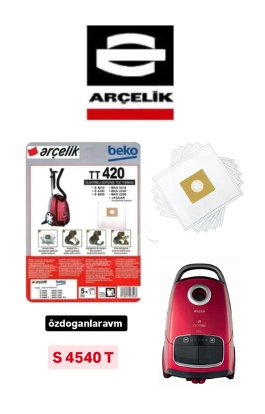 Arçelik S4540 T Elektrik Süpürge Toz Torbası 10 Adet