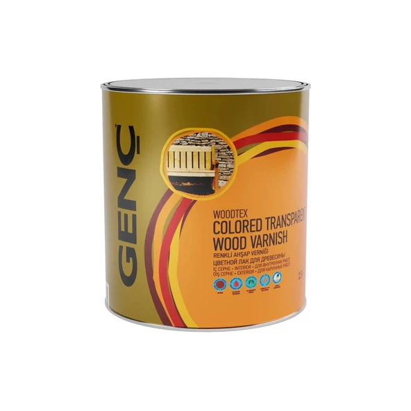 Genç Renkli Ahşap Vernik 0010 Naturel 2.5 l - Resim 2