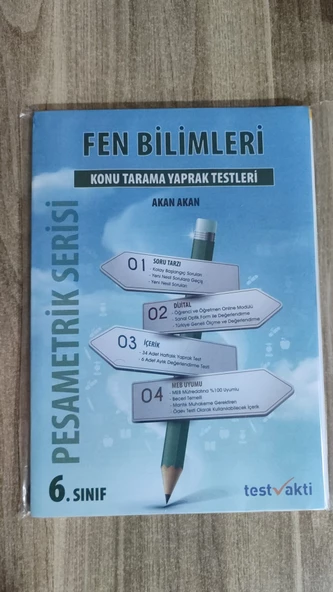 PESAMETRİK SERİSİ 6. SINIF FEN BİLİMLERİ  KONU TARAMA TESTLERİ