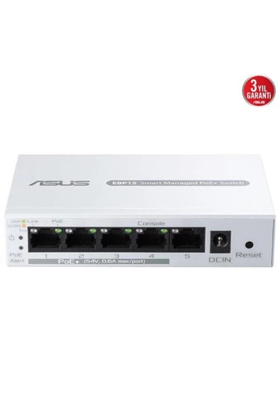 / ASUS 5port EBP15 GIGABIT 60W 4port PoE YÖNETİLEBİLİR SWITCH