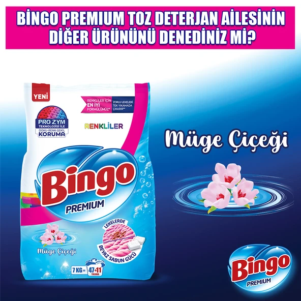 Bingo Premium Toz Çamaşır Deterjanı 7 Kg Beyaz 2'li - 8