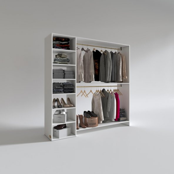 Kenzlife giysi dolabı abdurrahman 180X180X40 byz gardırop - Resim 2