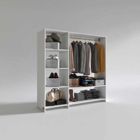 Kenzlife giysi dolabı mükremin 150X150X40 byz gardırop - 2