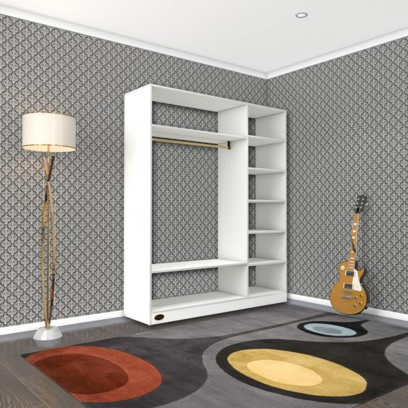 Kenzlife giysi dolabı dursun 180x150x40 byz gardırop - 3