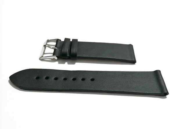 Fado & Her Saate Uyumlu greyzi  Deri Saat Kordonu 22 mm  (92) siyah - Resim 4