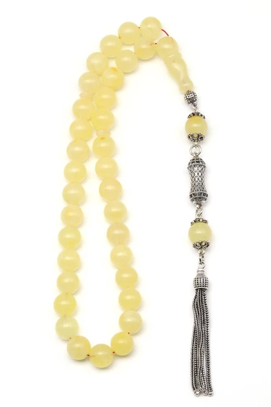 Damla Kehribar Küre Kesim Tesbih Litvanya Sertifikalı - Resim 2