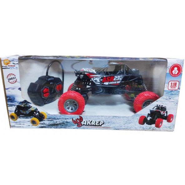 UZAKTAN KUMANDALI ARABA ROCK CRAWLER OFF ROAD SÜPER ŞARJLI ARAZİ ARACI JEEP BUGGY AKREP 1:18 ÖLÇEK - 3