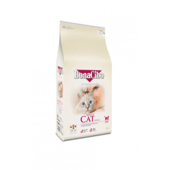 BonaCibo Adult Cat Tavuklu (Hamsi ve Pirinç eşliğinde) Yetişkin Kedi Maması 2 Kg.