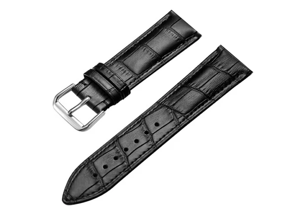 Fado  Siyah Yarım  Kroko Hakiki Deri Saat Kordonu  22  mm Kayış (95) - Resim 2