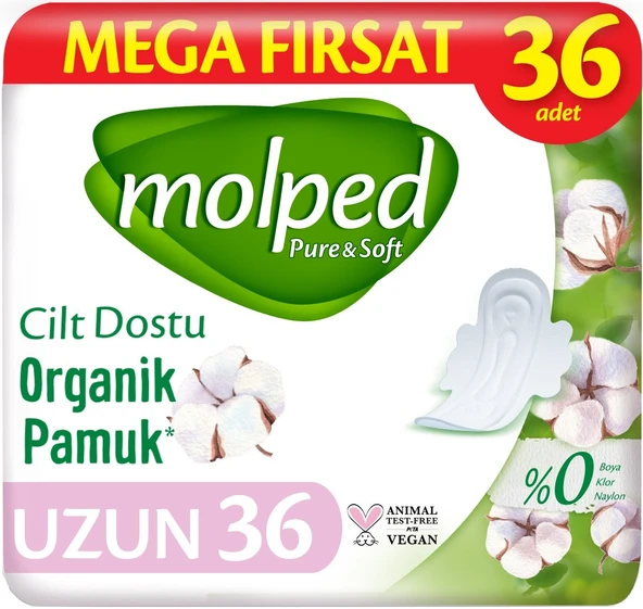 Molped Pure&Soft Hijyenik Ped Uzun 36 Adet Mega Pk ürün görseli