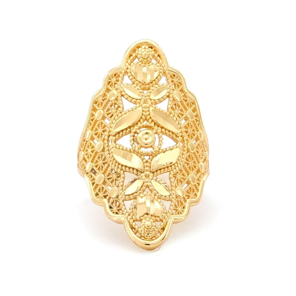 Çelik Yüzük Kadın Altın Kaplama Hint Model YZK-471 ürün görseli