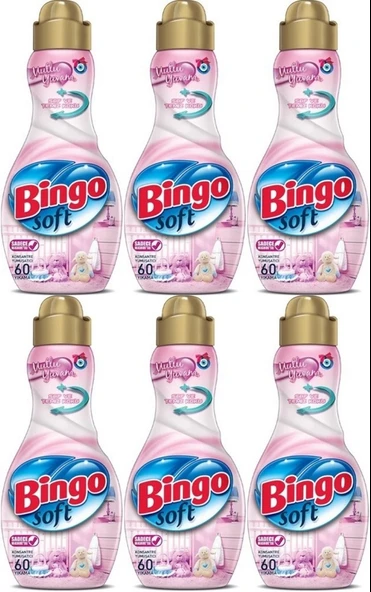 Bingo Soft Çamaşır Yumuşatıcı Konsantre 1440ML Mutlu Yuvam (6 Lı Set)