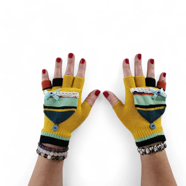 Buzlu Şeker Eldiven Sarı - 3