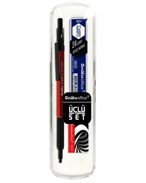 Scrikss Graph-X Kırmızı 0.7 Versatil 3’lü Set