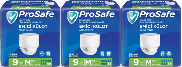 Prosafe Emici Külot Hasta Bezi Orta-Medium 27 Adet (3PK*9)
