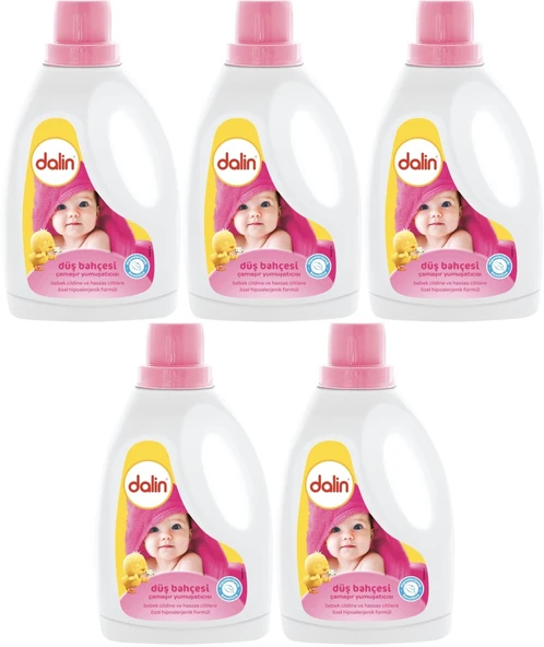 Dalin Çamaşır Yumuşatıcı 1.5LT Düş Bahçesi (5 Li Set) (Bebeklere Özel)