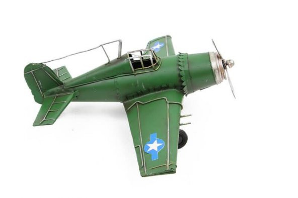 Dekoratif Metal Uçak Biblo Dekoratif h-Hediyelik - Resim 4