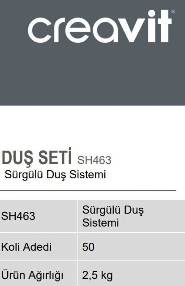Creavit Sh463 Sürgülü Duş Sistemi 3 Fonksiyonlu - 2
