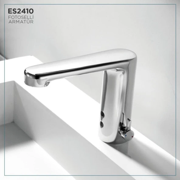 Creavit Fotoselli Lavabo Bataryası Çift Su Girişli ES2410