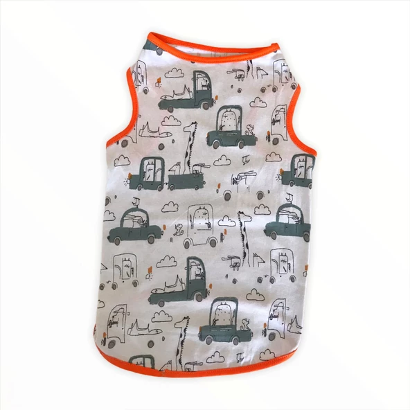 Clouds And Cars  Atlet  by Kemique  Kedi Kıyafeti Atlet - 6