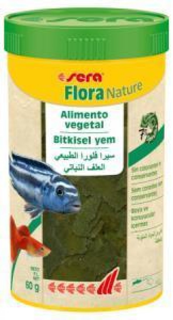 Sera Flora Nature Bitkisel Pul Balık Yemi 100 ml 22gr
