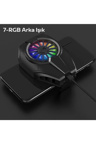 Dl06 Rgb Led Cep Telefon Soğutma Fanı Radyatör Soğutucu Fan - 3
