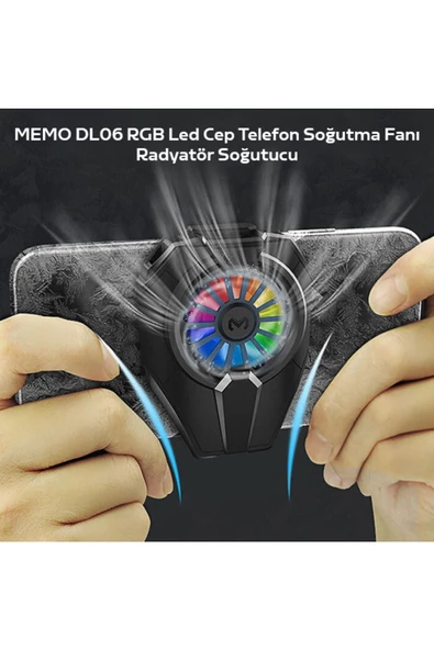 Dl06 Rgb Led Cep Telefon Soğutma Fanı Radyatör Soğutucu Fan - 2