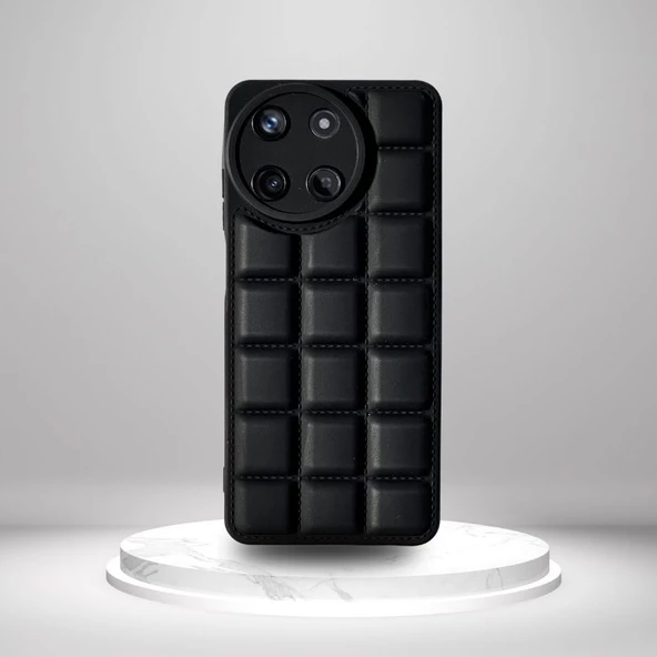 Realme 11 4G Uyumlu Tlp Silikon Madlen Case SİYAH