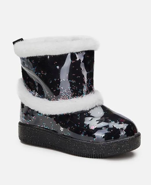 Vicco Comet Hafif Kız Çocuk Siyah Işıklı Kürklü Kışlık Çocuk Botu - 3