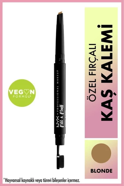 NYX Professional Makeup Fill & Fluff Eyebrow Pomade Pencil Kaş Kalemi- Blonde