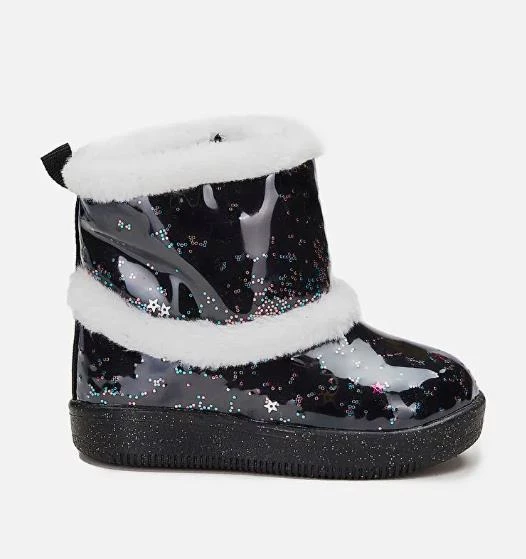 Vicco Comet Hafif Kız Çocuk Siyah Işıklı Kürklü Kışlık Çocuk Botu - 2